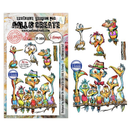 AALL & Create Stamp Set A6 1414 Sir Chirps-a-Lot