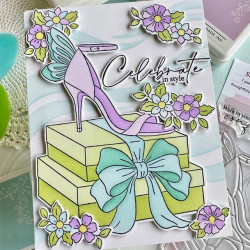 Pinkfresh Studio The Couture Edit SET Clear Stamps + Die Step into Style