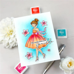 Pinkfresh Studio The Couture Edit SET Clear Stamps + Die Couture Grace