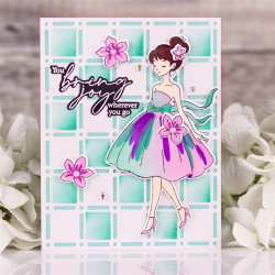 Pinkfresh Studio The Couture Edit SET Clear Stamps + Die Couture Grace