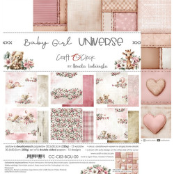 Craft o' Clock Baby Girl Universe Paper Collection Set 30x30cm 6fg