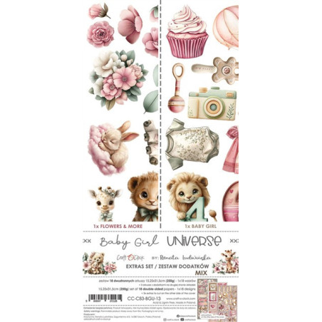 Craft o' Clock Baby Girl Universe Extras to Cut MIX 15,75x30,5cm