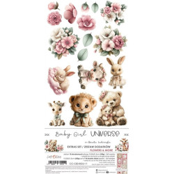 Craft o' Clock Baby Girl Universe Extras to Cut MIX 15,75x30,5cm