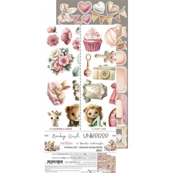 Craft o' Clock Baby Girl Universe Extras to Cut MIX 15,75x30,5cm