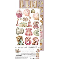 Craft o' Clock Baby Girl Universe Extras to Cut MIX 15,75x30,5cm