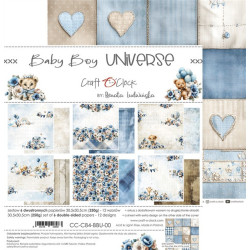 Craft o' Clock Baby Boy Universe Paper Collection Set 30x30cm 6fg