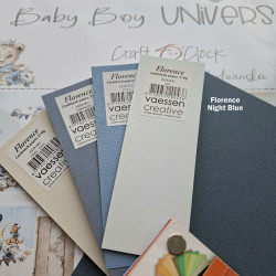 Craft o' Clock Baby Boy Universe Paper Collection Set 15x15cm 24fg