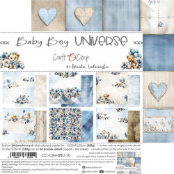Craft o' Clock Baby Boy Universe Paper Collection Set 15x15cm 24fg