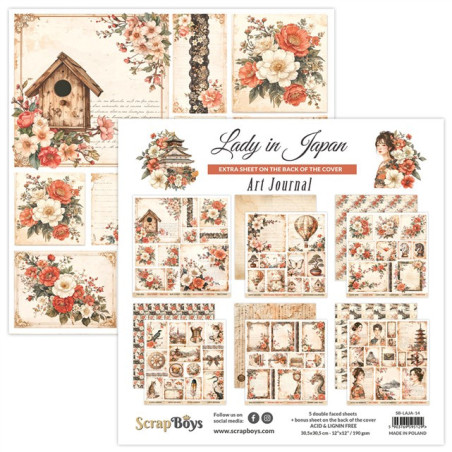ScrapBoys Lady in Japan Art Journal 30x30cm