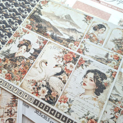 ScrapBoys Lady in Japan Paper Pad 20x20cm