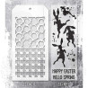 Stampers Anonymous Mixed Media Bunny Hop Tim Holtz Clear Stamp and Stencil