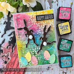 Stampers Anonymous Mixed Media Bunny Hop Tim Holtz Clear Stamp and Stencil
