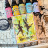Stampers Anonymous Mixed Media Bunny Hop Tim Holtz Clear Stamp and Stencil