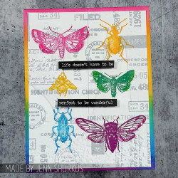 Stampers Anonymous Mixed Media 11 Tim Holtz Clear Stamp and Stencil