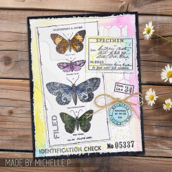 Stampers Anonymous Mixed Media 11 Tim Holtz Clear Stamp and Stencil