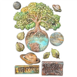 Stamperia A New Beginning Silicon Mould A5 Planets