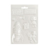 Stamperia A New Beginning A5 Soft Mould Spaceship and Robot