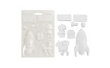 Stamperia A New Beginning A5 Soft Mould Spaceship and Robot
