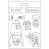 Stamperia A New Beginning A5 Soft Mould Spaceship and Robot
