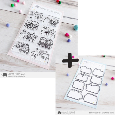 Mama Elephant PHOTO BOOTH SET Clear Stamp + CUTS
