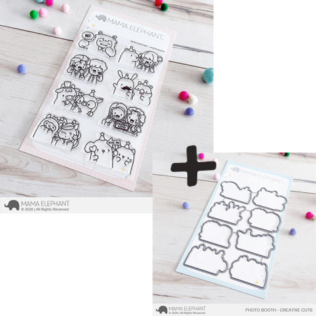 Mama Elephant PHOTO BOOTH SET Clear Stamp + CUTS