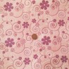 Pannolenci Stampato Fiori Rosa e Prugna