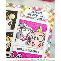 Mama Elephant HAPPY TOGETHER SAYINGS Clear Stamp