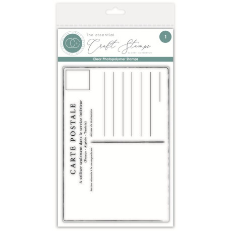 Craft Consortium The Collector Friends Clear Stamps Postcard