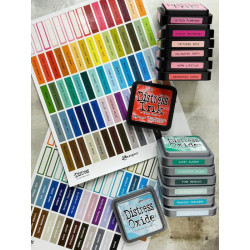 Ranger Tim Holtz Distress Label Assortment Sheets Black 4pezzi