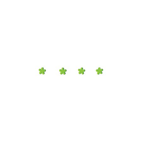 100 Brads Mini Flowers Green Artemio