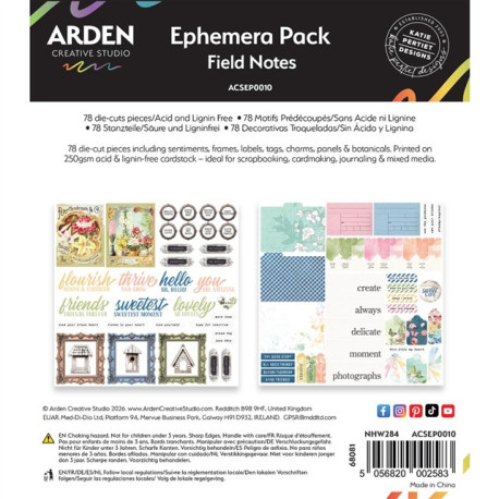 ARDEN Creative Studio Field Notes Ephemera Pack (78pz)