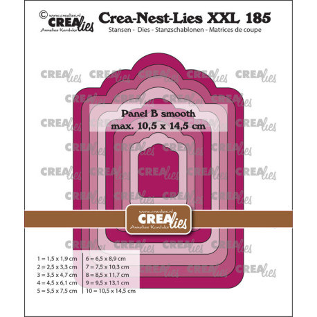 Crealies Crea-Nest-Lies XXL Dies No. 185 Panel B Smooth