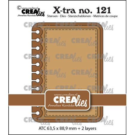Crealies X-tra Dies no. 121 ATC Notebook Vertical