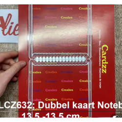 Crealies Cardzz Dies no. 632 Double Card Notebook 13,5 x 13,5 cm with Rounded Corners