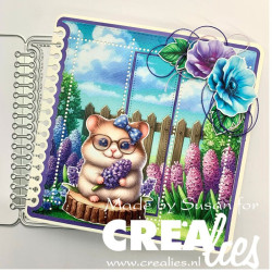 Crealies Cardzz Dies no. 632 Double Card Notebook 13,5 x 13,5 cm with Rounded Corners