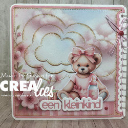 Crealies Cardzz Dies no. 632 Double Card Notebook 13,5 x 13,5 cm with Rounded Corners
