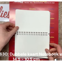 Crealies Cardzz Dies no. 630  Double Card Notebook 10,5 x 14,5 cm with Rounded Corners