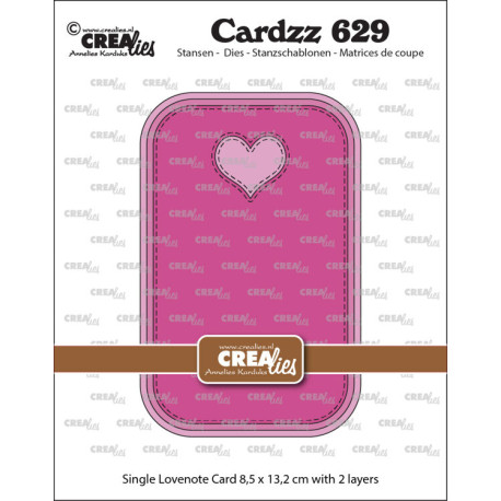 Crealies Cardzz Dies no. 629 Single Card Lovenote