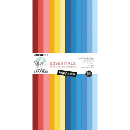 Studio Light Creative Craftlab Essentials Unicolor Paper Pad Happiness