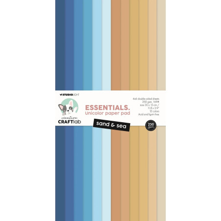 Studio Light Creative Craftlab Essentials Unicolor Paper Pad Sand & Sea