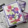Spellbinders Yana's Tulips Press + Foil Plate and Stencil Bundle Tulips and Daffodils