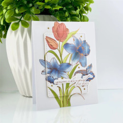 Spellbinders Yana's Tulips Press + Foil Plate and Stencil Bundle Tulips and Daffodils
