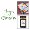 Spellbinders Upright Italic Everyday Sentiments Press + Foil Plate Happy Birthday