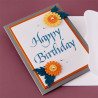 Spellbinders Upright Italic Everyday Sentiments Press + Foil Plate Happy Birthday