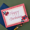 Spellbinders Upright Italic Everyday Sentiments Press + Foil Plate Happy Birthday