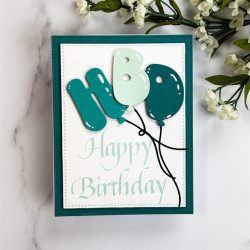 Spellbinders Upright Italic Everyday Sentiments Press + Foil Plate Happy Birthday