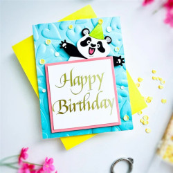 Spellbinders Upright Italic Everyday Sentiments Press + Foil Plate Happy Birthday
