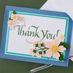 Spellbinders Upright Italic Everyday Sentiments Press + Foil Plate Thank You!