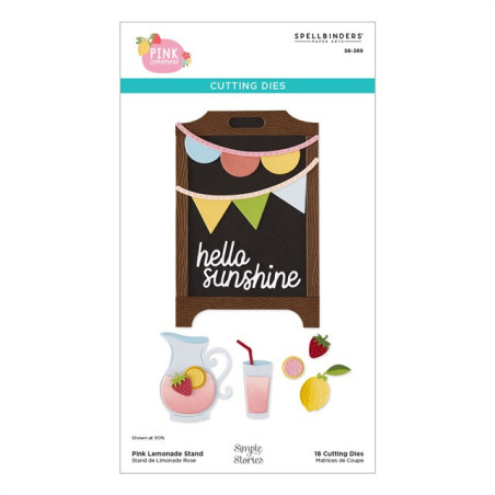 Spellbinders Pink Lemonade Etched Dies Stand