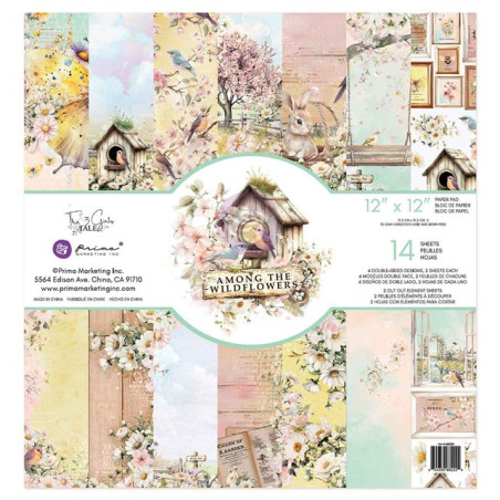 Prima Marketing Among the Wildflowers Paper Pad 30x30cm